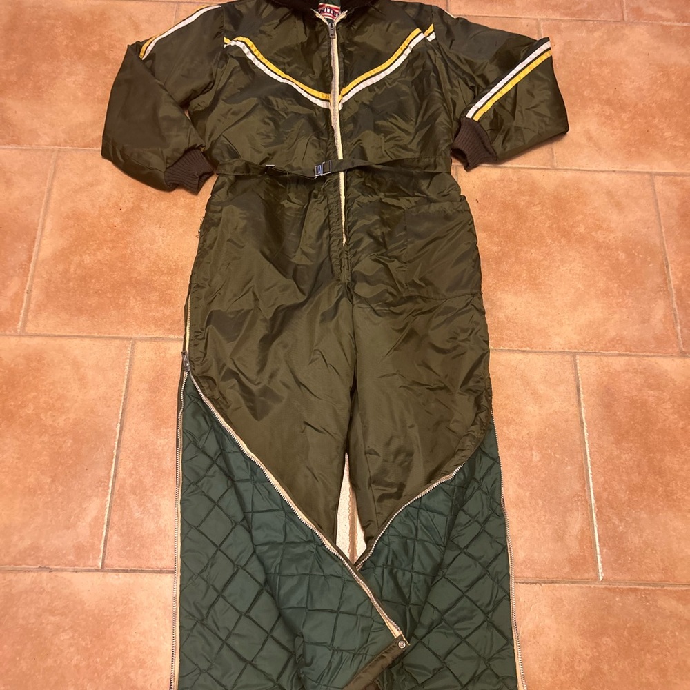 PIONEER men large insulated hooded ski snow coveralls